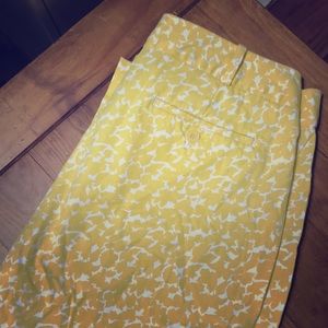 Talbots Curvy Fit Yellow Trousers